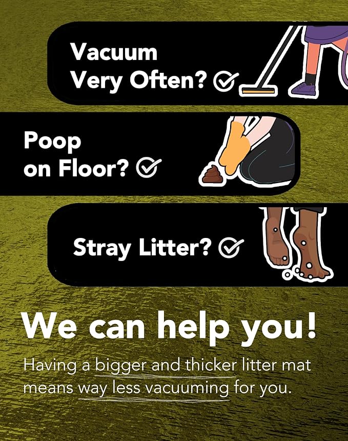 Lukamoo® Cute Cat Litter Mat (30’’x20’’), Large/L, for Kitty Litter & Cute Cat Litter Box, Litter Trapping Mat (mackerel tabby)-Mewly Pet