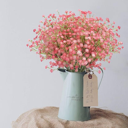 N&T NIETING Pink Baby Breath Flowers, 30Pcs Fake Gypsophila Plants Artificial Baby Breath Flowers for Wedding Bouquets Party Home Garden Decoration