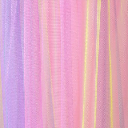 Comtelek Mosquito Net Bed Canopy for Girls,Rainbow Canopy Bed Curtains Full Queen Size from Ceiling,Dome Mosquito Netting Bed Tent Twin Girls Princess Canopy King Bed Decor