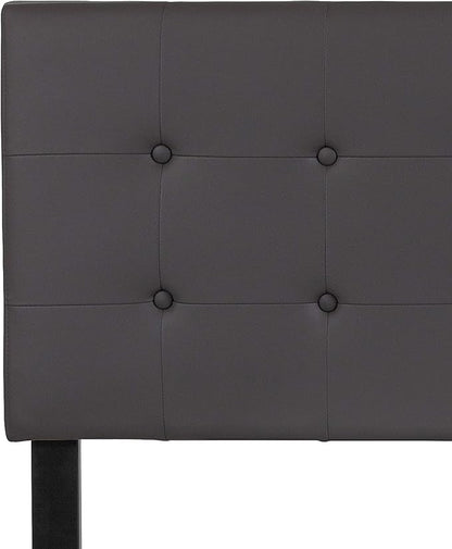 Flash Furniture Lennox Tufted Upholstered Full Size Headboard in Gray Vinyl
