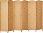 Rose Home Fashion 6 ft Tall Room Divider, Room Dividers and Folding Privacy Screens, 15.7in Privacy Screen 6 Panel Partition Temporary Wall Separation for Private, Light Beige