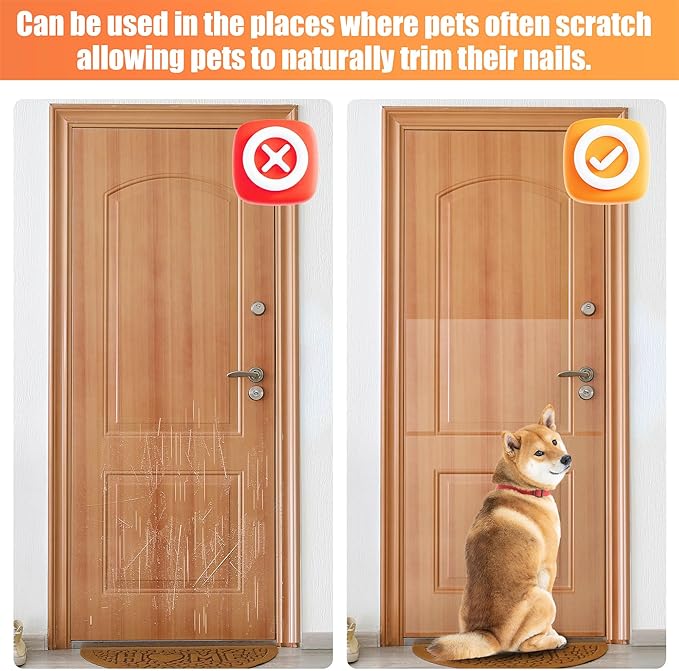 Pet Nail Self Adhesive Replacement Emery Paper Suitable for Glass Doors Fits Most Dog Scratch Pad Cat Litter Box DIY on The Places Where Pets Like to Scratch Alternatives to Cat and Dog Nail Clippers-Mewly Pet