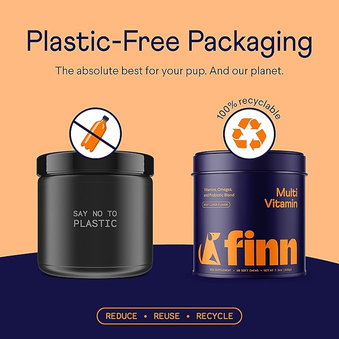 Finn All-in-1 Multivitamin for Dogs - Daily Multi with Probiotics, Omegas & Nutrients to Support Everyday Wellness - 90 Soft Chews-Mewly Pet