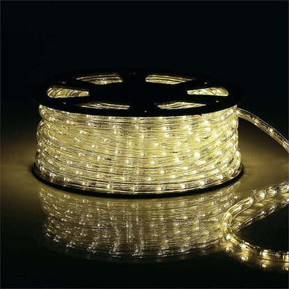 100Ft Rope Lights Outdoor, LED Strip Lights Waterproof Decorative Lighting for Indoor/Outdoor Decorations, Eaves, Backyards Garden, Patio and Bedroom, Christmas Decorations