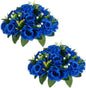 NUPTIO Flower Balls for Wedding Centerpieces - 2 Pcs 9.5 inch Diameter Fake Flower Ball Arrangement Bouquet Party Centerpieces for Tables - Royal Blue Rose Bouquet Centerpiece Flowers for Table