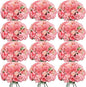 Tigeen Artificial Flowers Artificial Peonies Silk Flowers Faux Peony Fake Peony Silk Hydrangea Bouquet for Wedding Table Centerpiece Floral Vase Decor(Rose Pink,12 Bundles)