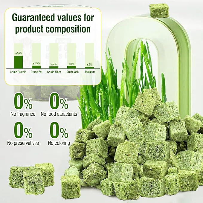 50g Cat Grass Teething Treat, Delicious Cat Grass Teething Snack Edible Cats Chew Toy for Teeth Cleaning and Hairball Removal-Mewly Pet