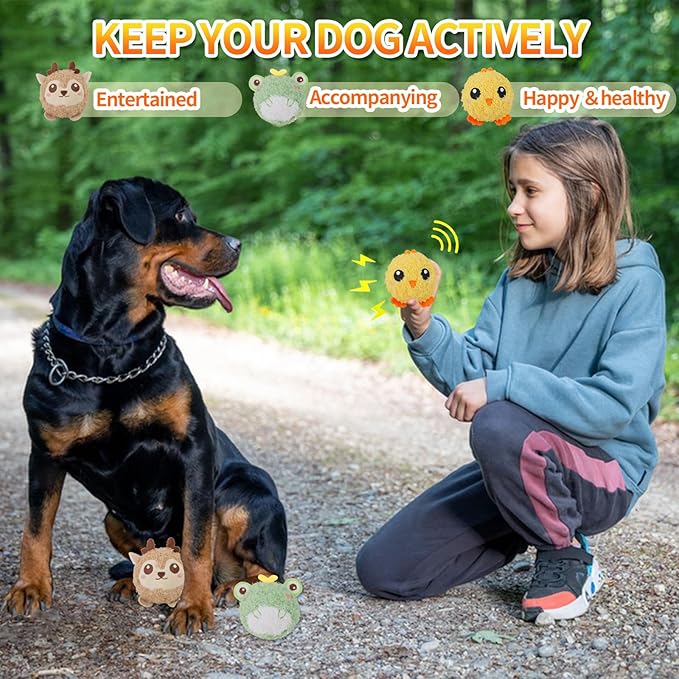 DKING 3Pack Squeaky Dog Balls,2 in1 Funny Puppy Ball Toys,Birthday Dog Toy for Small Medium Dogs (Farm Ball)-Mewly Pet