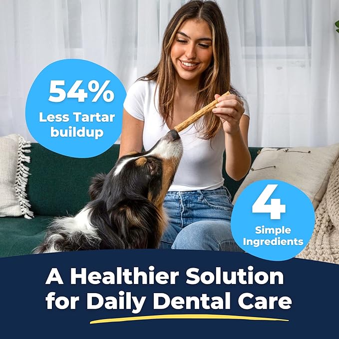 Tartar Shield Soft Rawhide Chews | Safe Dental Treats for Small Dogs | Vet VOHC Approved | Daily Bone Cleans Teeth & Gums Fresh Breath Oral Health Support | USA Made | (Small Dogs / 12 Count)-Mewly Pet