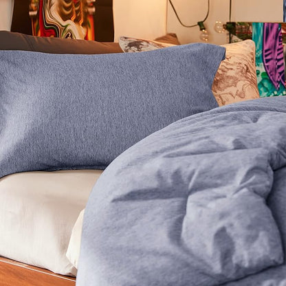 Bedsure Twin/Twin XL Comforter Set - Navy Blue Soft Bedding for All Seasons, Cationic Dyed Bed Set, 2 Pieces, 1 Twin Size Comforter (68"x88") and 1 Pillow Sham (20"x26"+2")