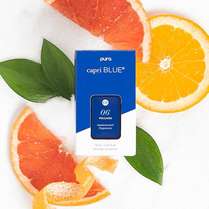 Capri Blue Pura Smart Home Plug-in Diffuser Refills – Volcano with a Tropical, Citrus Scent – Long-Lasting Aromatherapy Diffuser Refills (Pack of 2)