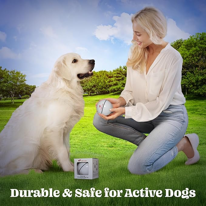 Wicked Ball - Smart Interactive Dog Ball for Solo Play - Electronic Self-Moving Dog Toys for Boredom - Rechargeable, Motion Activated - 35"-Mewly Pet