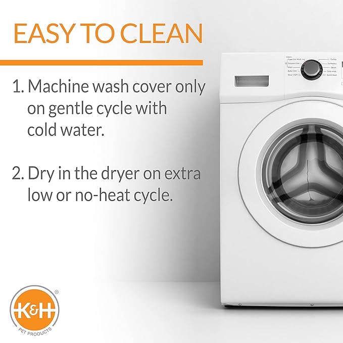 K&H Pet Products EZ Mount Cat Window Perch for Large Cats, Sturdy Kitty Sill Window Hammock Bed, Steel Frame, Sturdy Suction Cups, Washable Shelf Cover, Foldable - Fits 27"W X 23"H Glass Spaces-Mewly Pet