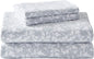 Laura Ashley - Flannel Sheets Queen Size, Anti-Pilling & Wrinkle Resistant Cotton, Touchably Soft for All-Season Comfort - Bed Sheets with Matching Pillowcases & Fitted Sheet (Crestwood Pastel Grey)