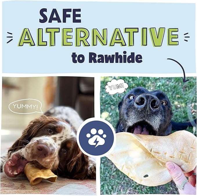 Pawstruck Natural Bizarre Cow Ears Bargain Bag – Rawhide-Free, Highly Digestible, Low Calorie & Long-Lasting Chew Treat for All Breeds – 1.5 lb Bag-Mewly Pet