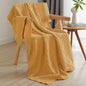 PHF 100% Cotton Waffle Weave Throw Blanket, Soft Lightweight Breathable Cozy Throws for Couch Bed Sofa, Luxury Aesthetic Woven Blanket for Home Decor & Office, 50"x60", Pumpkin Orange