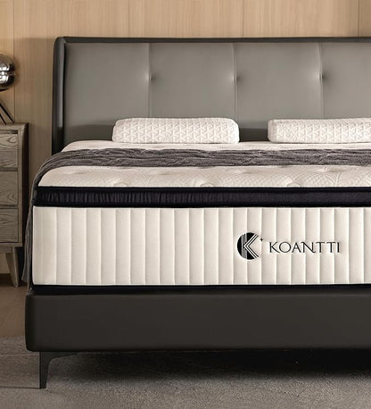 Queen Mattress,12 Inch Queen Size Mattresses Memory Foam Hybrid White Mattress in a Box,with Provide Support and Improve Sleep Mattresses,Medium Firm,CertiPUR-US.