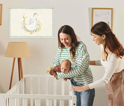Silly Goose Nursery Rectangular Canvas Banner-Boho Flag Wall Sign Decor for Boys Toddler Kid, Baby Room Above Crib Bedroom Playroom Kindergarten Reading Room Decor-Baby Shower Birthday Christmas Gift