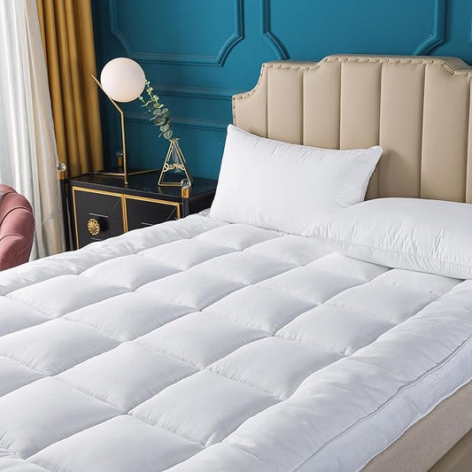 Pillow Top Mattress Topper Full Down Alternative Cooling Mattress Pad 2inch Thick Pillowtop Mattress Cover