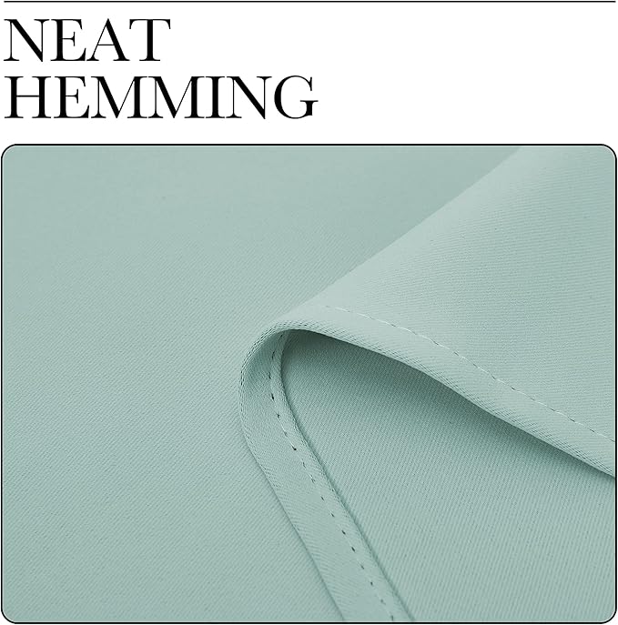 NICETOWN Aqua Blue Room Darkening Curtains for Kitchen, Window Treatment Thermal Insulated Solid Grommet Room Darkening Curtains/Drapes for Bedroom (Set of 2, 42 inches Wide by 48 inches Long)