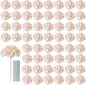 AVIVIHO 65pcs Champagne Fake Flowers Hydrangea Artificial Flowers Bulk Realistic Hydrangeas Silk Flowers with Stems for Arrangement Home Weddings,Centerpieces,Party Arch Backdrop Decorations