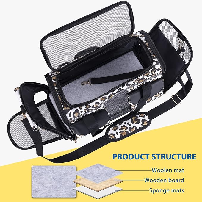 Pet Carrier for Small Dogs and Cats - Soft-Sided Travel Kennel, Portable Foldable Bag (Large)-Mewly Pet