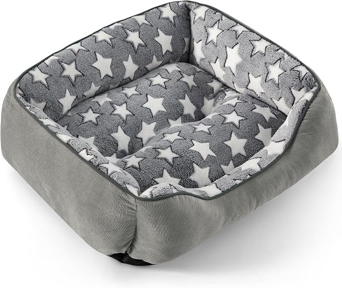 SIWA MARY Dog Bed Medium Size Dog,Waterproof Dog Sofa Beds,Comfort Dog Beds for Medium Dogs with Non-Slip Botttom,S Plus(25"x21"x8") Dark Grey-Mewly Pet
