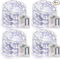 MUMUXI Fairy Lights with Remote Control, 33 Ft 100 LED Battery Operated String Lights, Waterproof Decorative Lighting for Outdoor and Indoor, Cool White LED for Christmas, Halloween, Festive Events