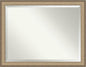 Amanti Art Bronze Bathroom Mirror for Over Sink, 35x45 Elegant Brushed Bronze Rectangle Vanity Mirror, X-Large Casual Frame, Hangs Horizonally and Vertically, Bathroom Wall Decor, Beveled Edge