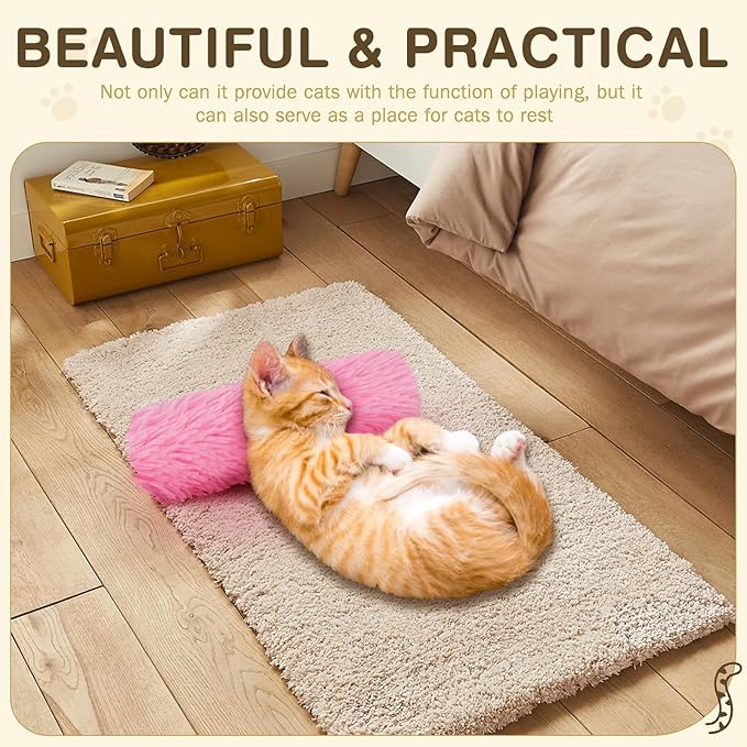 Cat Toys Cat Pillows Toys, 3 Pack Interactive Kicker Catnip Toys, Soft Durable Teething Chew Toy, Promote Exercise for Indoor (Green, Pink, Blue, 1)-Mewly Pet