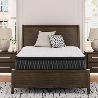 Signature Design by Ashley Limited Edition Pillow Top 13 " Pillow Top Hybrid Mattress with Gel Memory Foam and Edge Support for Cool Sleep and Pressure Relief, Full, Fiberglass Free, Mattress In A Box