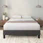 ZINUS Curtis Upholstered Platform Bed Frame, Mattress Foundation, Wood Slat Support, No Box Spring Needed, Eco Friendly WonderBox (TM) Packaging, Dark Grey, Full