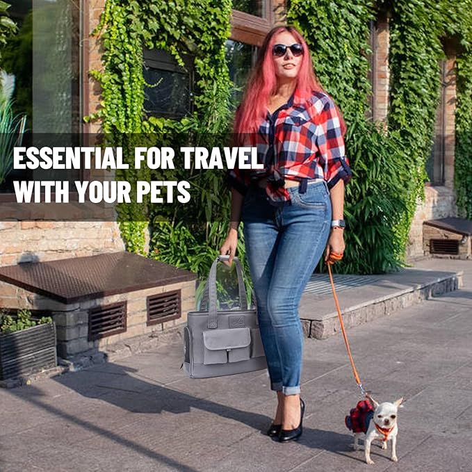 Dog Carrier, Cat Carrier, Pet Carrier, Foldable Waterproof Premium Oxford Cloth Dog Purse, Portable Bag Carrier for Small to Medium Cat and Small Dog-Mewly Pet