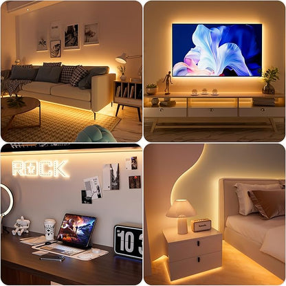 PAUTIX LED Strip Light 5V USB 6.56ft/2m 2700K, 640LEDs 1200lm Dimmable COB LED Strip Light Warm White CRI90+ USB TV Backlight,Flexible Under Cabinet Tape Light for Bedroom,Kitchen,Home DIY Lighting