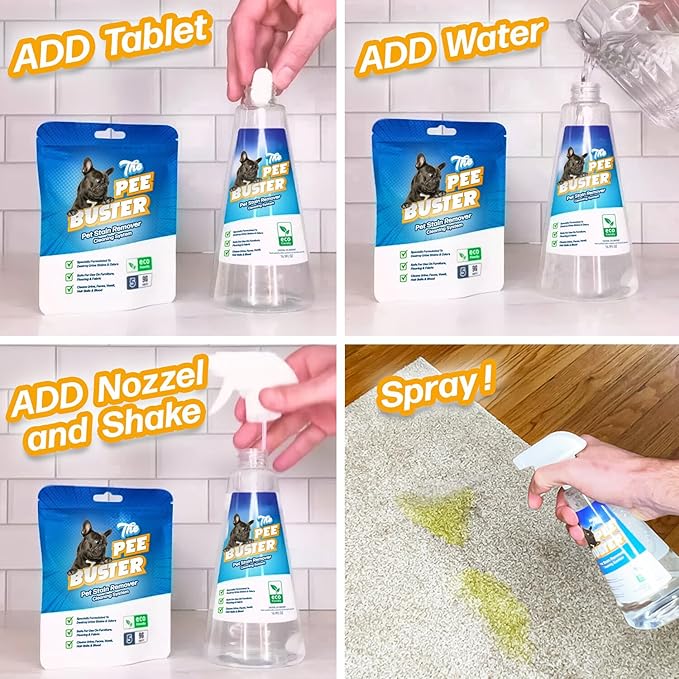 Generic Peebuster Pet Stain & Odor Remover - Cleaning Spray for Dog and Cat Urine, 1 Count (Pack of 1)-Mewly Pet