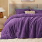 BEDELITE Fleece Full Comforter Set -Super Soft & Warm Fluffy Purple Bedding, Luxury Fuzzy Heavy Bed Set for Winter with 2 Pillow Cases