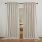 RYB HOME Extra Wide Semi Sheer Curtains, Breathable Room Divider Curtains for Office Bedroom Separation, Large Window Treatment for Sliding Glass Door, Angora, W 70 x L 95, 2 Pcs