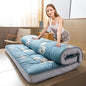 MAXYOYO Floral Printed Futon Mattress, Padded Japanese Floor Mattress Quilted Bed Mattress Topper, Extra Thick Folding Sleeping Pad Breathable Floor Lounger Guest Bed for Camping Couch, Queen Size