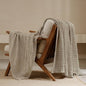 PHF 100% Cotton Waffle Weave Throw Blanket, Soft Lightweight Breathable Cozy Throws for Couch Bed Sofa, Luxury Aesthetic Woven Blanket for Home Decor & Office, 50"x60", Taupe
