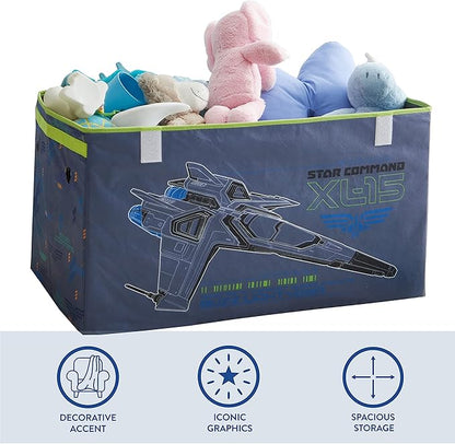 Idea Nuova Pixar Lightyear Collapsible Children’s Toy Storage Trunk, Durable with Lid