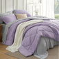 Bedsure Twin Comforter Set - 5 Pieces Reversible Light Purple Bedding, Twin Size Bed Set for All Seasons, Bed in a Bag with Down Alternative Comforter, Sheets, Pillowcase & Sham