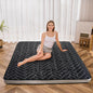 MAXYOYO Black Geometric Pattern Futon Mattress, Japanese Floor Mattress Quilted Bed Mattress Topper, Extra Thick Folding Sleeping Pad Breathable Floor Lounger Guest Bed for Camping Couch, Full