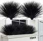 Fake Black Plants,Artificial Grass Fake Plants Outdoor Plants UV Resistant Black Greenery Stems Fake Grass Halloween Plants for Window Garden Patio Pathway Front Porch Halloween Décor 12Pcs(Black)
