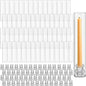 60 Set Christmas Glass Hurricane Candle Holders 12.6" Open Ended Glass Candleholder Tube Shape Bottomless and 2.2" Taper Clear Candlestick Holders for Wedding Party Table Centerpiece (Clear)