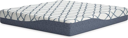 Signature Design by Ashley 12 Inch Chime Elite 2.0 Plush Green Tea Memory Foam Mattress for Cool Sleep and Pressure Relief, King, Fiberglass Free, Mattress In A Box