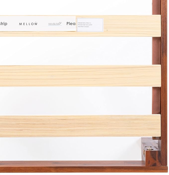 Mellow Naturalista Classic 12-Inch Solid Wood Platform Bed | Wooden Slats, No Box Spring Needed, Easy Assembly | Full, Cherry
