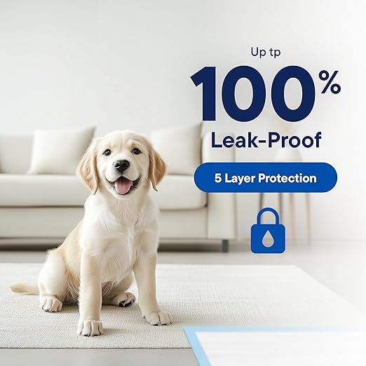 Puppy Pads Pet Pee Pads for Dogs & Puppy Training - 100 Count - Potty Pads for Dogs 22" x 22" Leak-Proof Dog Pee Pads - Quick-Dry Surface - Heavy Duty Absorbent Disposable Dog Wee Pad Bulk Pack-Mewly Pet