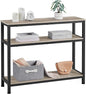 Yaheetech Entryway Table with Storage Shelves, 40 Inch Console Table with Metal Frame, Wood Behind Couch Sofa Tables for Entryway, Living Room, Gray