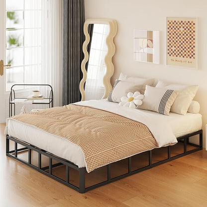 10 Inch High Profile King Box Spring Heavy Duty Metal King Size Box Spring with Fabric Cover, Sturdy Mattress Foundation, Easy Assembly, Noise Free, Black