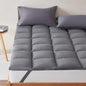 SLEEP ZONE Cooling Mattress Topper Queen Size Quilted Fitted Mattress Pad Cover, Soft Fluffy Down Alternative Pillow Top Bed Topper Deep Pocket 8-21 Inch (Grey, Queen)